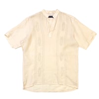 P/O STANDUP COLLAR LINEN SHIRT size M〜L程