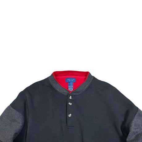 TOWNCRAFT Henley neck Sweater Size-XL 90s~