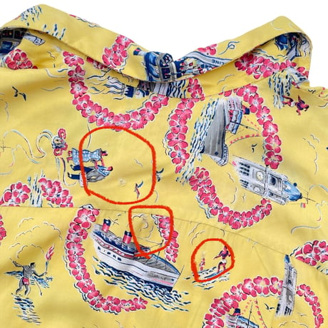 Pineapple Juice  Aloha Shirt Size-L