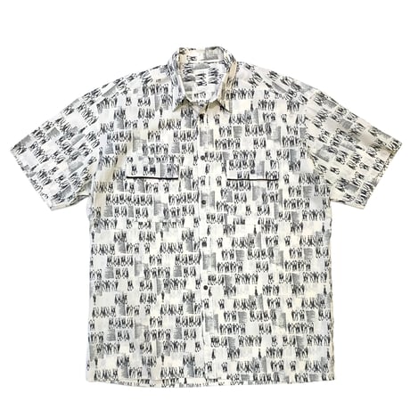 80-90's Human Pattern Shirt size XL程度