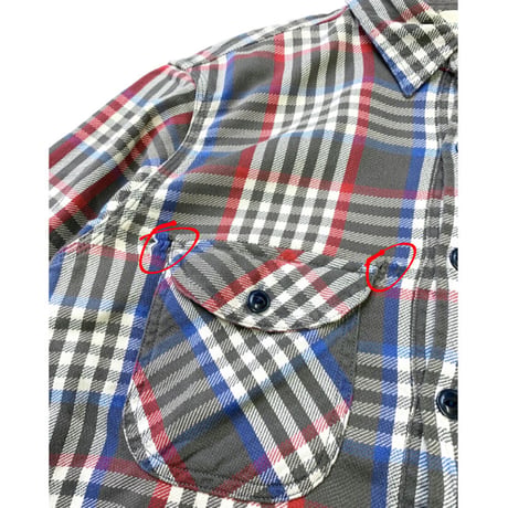 LANDS'END PULLOVER COTTON NEL SHIRT size M