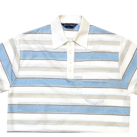 80's ARNOLD PALMER ROBERT BRUCE STRIPED S/S POLO SHIRT size L
