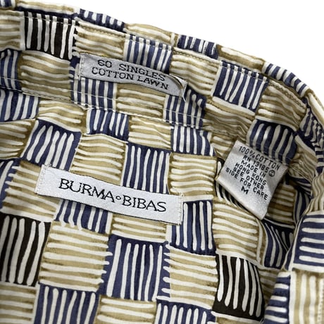 BURMA BIBAS  100%COTTON BOX Shirt Size-M