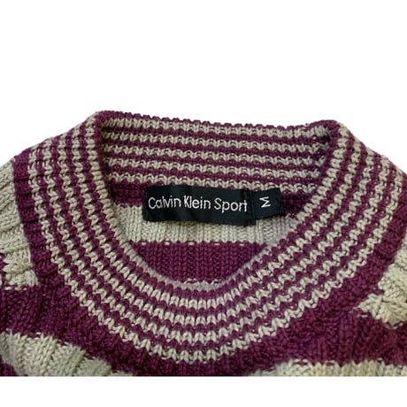 Calvin Klein Sport Striped Cotton Knit size M
