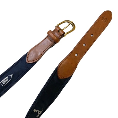 BIG SIZE BROOKS BROTHERS NAVY PATTERN BELT size 42