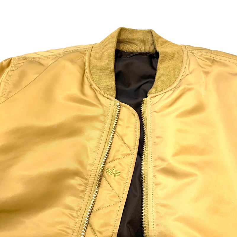 ALPHA INDUSTRIES MA-1 ゴールドジャケット ALPHA MA-1 FLIGHT JACKET size M・SLIM FIT | kira