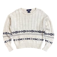 POLO RALPH LAUREN MADE IN IRELAND COTTON×LINEN KNIT size M程