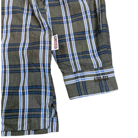BOX SILHOUETTE COTTON CHECK SHIRT size L