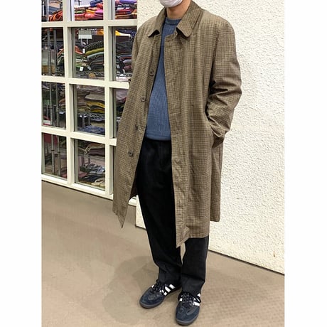 70's RAINFAIR CHECK COAT size 44