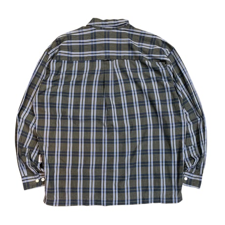 BOX SILHOUETTE COTTON CHECK SHIRT size L