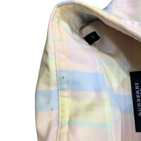 00's BURBERRY L/S CHECK SHIRT MADE IN USA size M