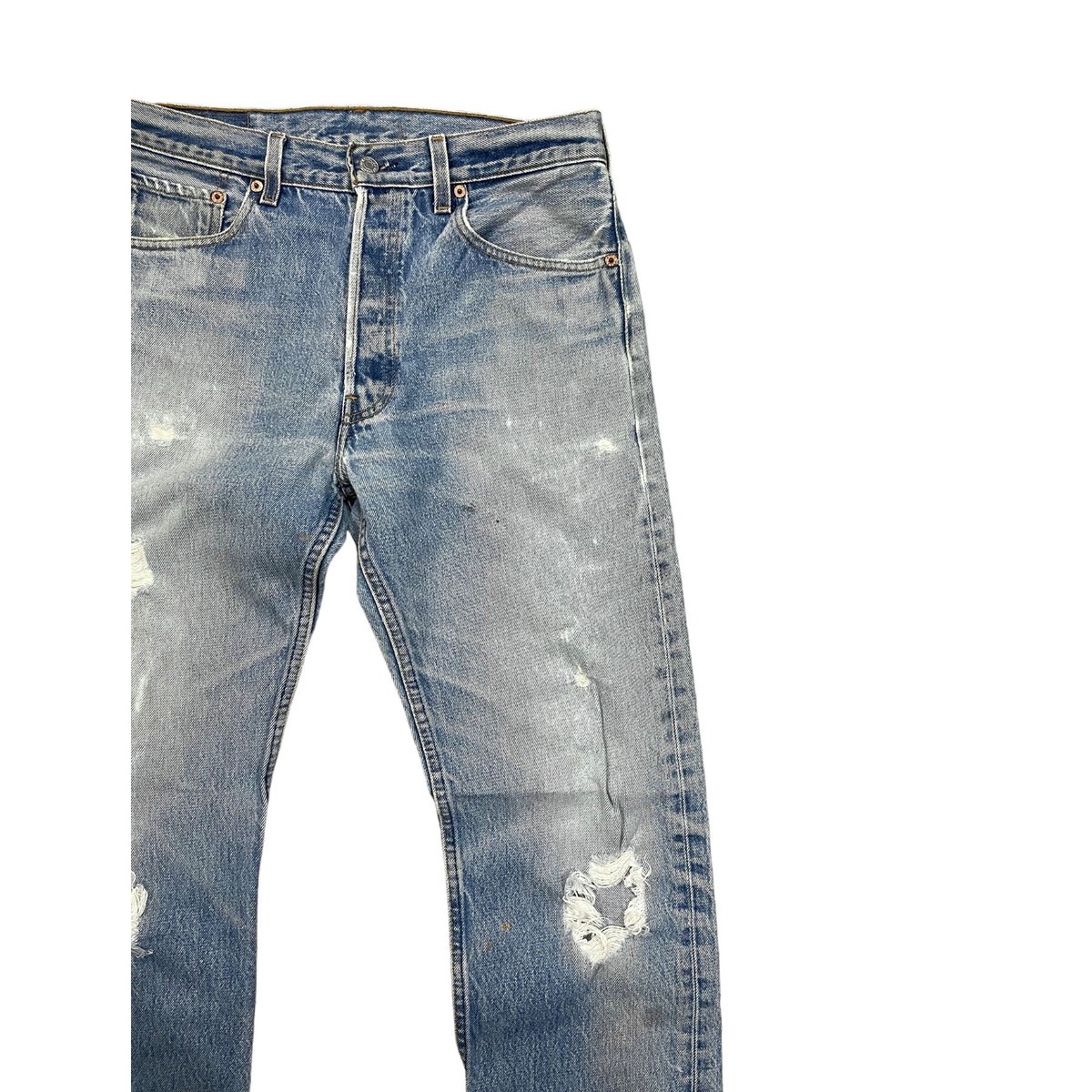 Levi's 501 Damage Denim Size-w33 L30程 MADE IN U...