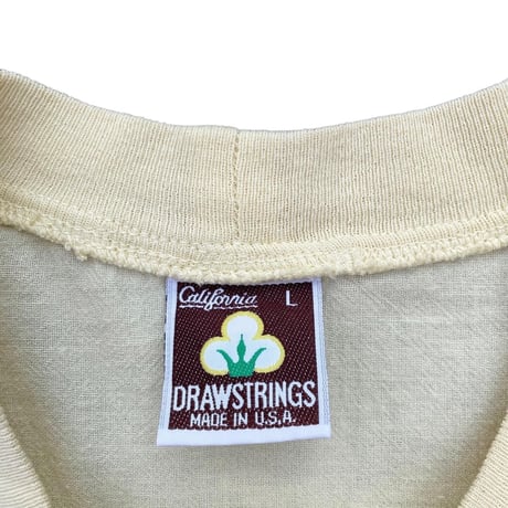 CALIFORNIA DRAWSTRINGS Blank Pocket Tee Size-L MADE IN USA
