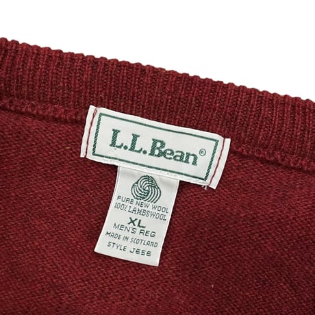 L.L.Bean Knit Size-XL  100%LAMBSWOOL MADE IN SCOTLAND 80s~