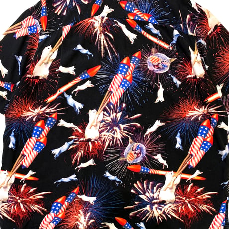 🇺🇸AMERICAN CAT RAYON SHIRT size XL