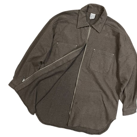 FITIGUES Zip UP Shirt  Size-L MADE IN USA 90s~