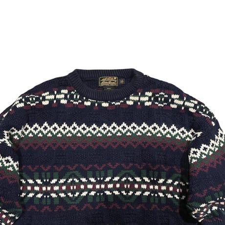 Eddie Bauer Cotton Knit Size-XL MADE IN USA 90s~