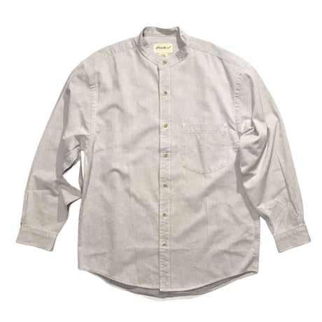 Eddie Bauer Cotton Stand up collar shirt Size-M 実寸L程 90s~