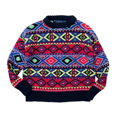 NEW  WOMEN POLO RALPH LAUREN WOOL SWEATER Hand Knit” size S