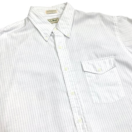 80-90's L.L.Bean L/S STRIPE SHIRT  size L〜XL程度