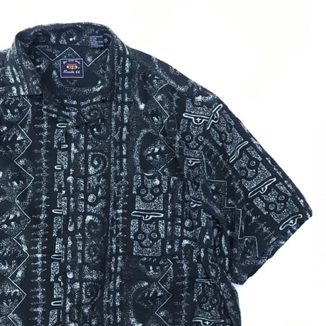ROUTE66 S/s Shirt Size-L 55% RAYON  45% COTTON