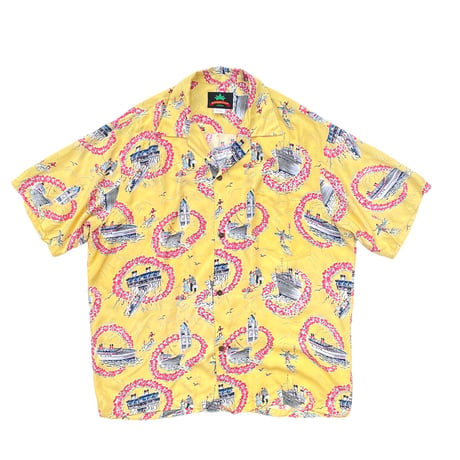 Pineapple Juice  Aloha Shirt Size-L