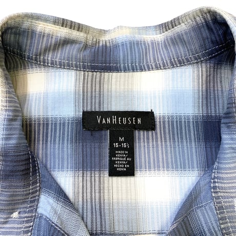VANHEUSEN CHECK SHIRT(COTTON×RAYON) size M