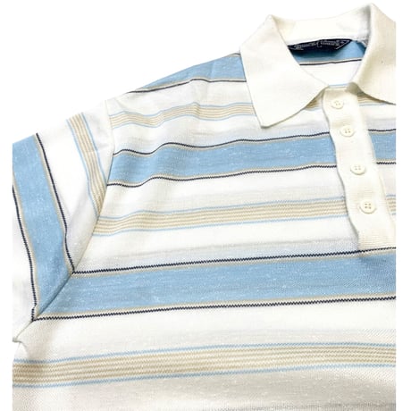 80's ARNOLD PALMER ROBERT BRUCE STRIPED S/S POLO SHIRT size L