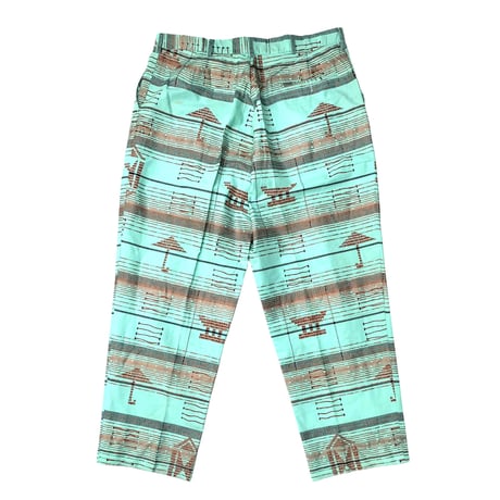 AFRICAN PATTERN 2TACK PANTS size 36inch程