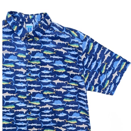 HOOK&TACKLE Fish B.D Shirts Size-XL