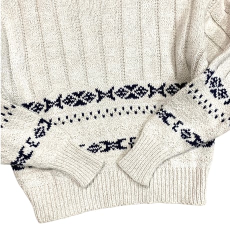 POLO RALPH LAUREN MADE IN IRELAND COTTON×LINEN KNIT size M程