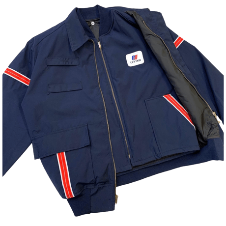 UNITED AIRLINES JACKET&VEST(1SET) DEAD STOCK size M〜L