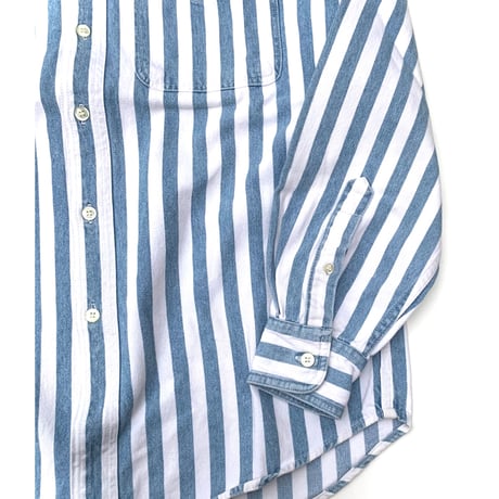 OLD GAP HEVAY COTTON L/S STRIPE SHIRT size M程
