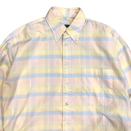 00's BURBERRY L/S CHECK SHIRT MADE IN USA size M