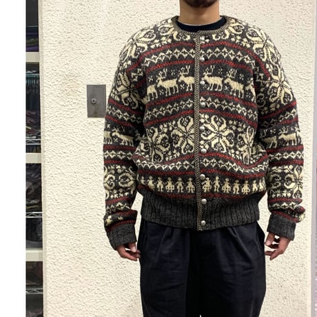 🇳🇴HAND MADE NORWAY CARDIGAN size XL程