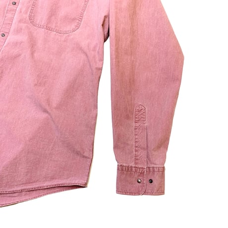 80's BANANA REPUBLIC COTTON SNAP BUTTON SHIRT size L