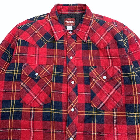 Wrangler QUILTING LINER CHECK SHIRT size M〜L程