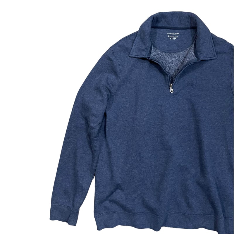 Croft & Barrow Zip Sweater Size-L Navy | kiraku