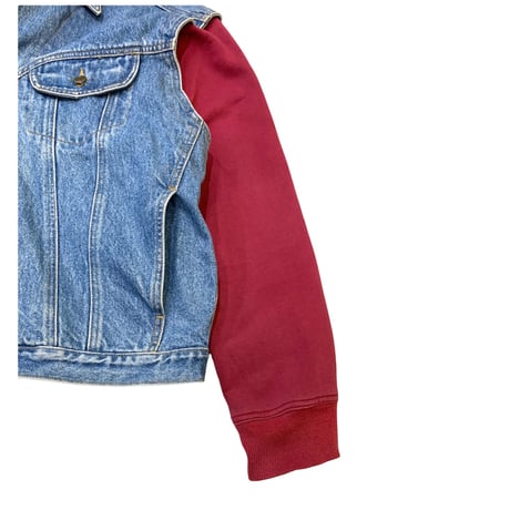 90's LOONEY TUNES HOODED DENIM JACKET size L