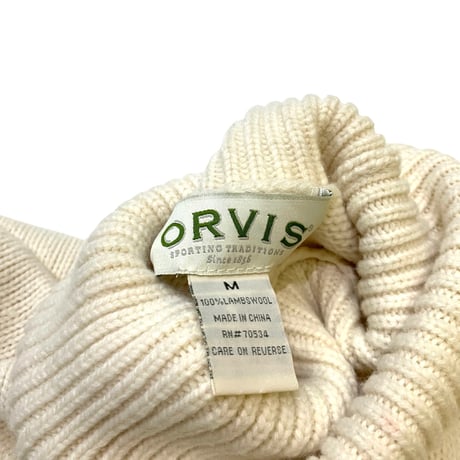 ORVIS HIGH NECK LAMBS WOOL SWEATER size M