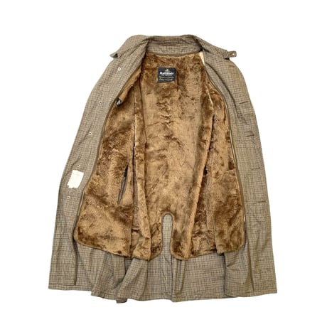 70's RAINFAIR CHECK COAT size 44