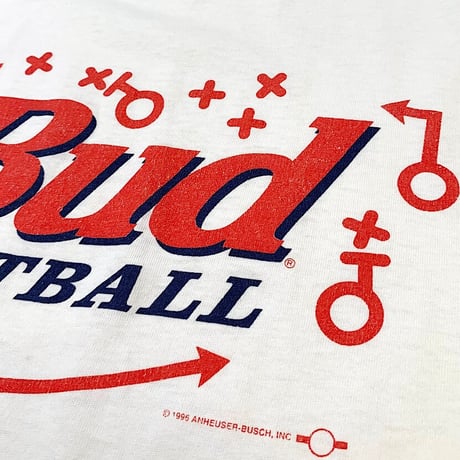 90's BUD FOOTBALL(BUDWEISER) T-SHIRT size XL
