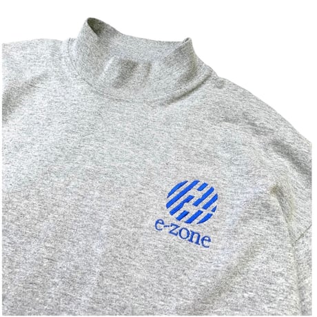 90's e-zone Mock Neck L/S T-shirt size XL・Made in usa🇺🇸