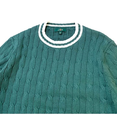 J.CREW COTTON CABLE KNIT size L