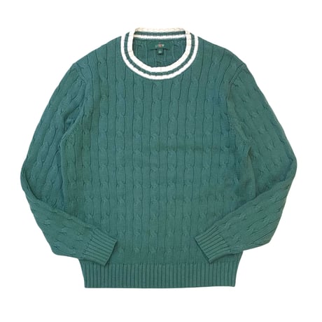 J.CREW COTTON CABLE KNIT size L