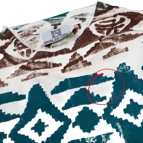 HAND PAINTED LITE SWEATER MADE IN USA size L程