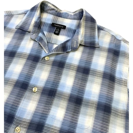 VANHEUSEN CHECK SHIRT(COTTON×RAYON) size M