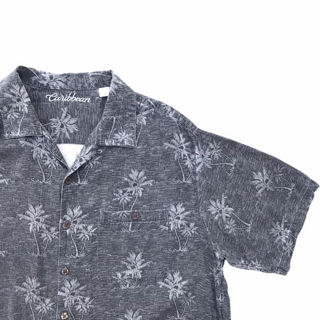 Caribbean🌴 SILK × RAYON Shirts Size-XL