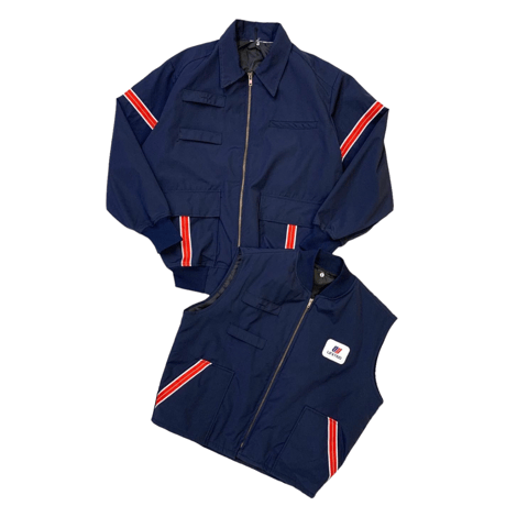 UNITED AIRLINES JACKET&VEST(1SET) DEAD STOCK size M〜L