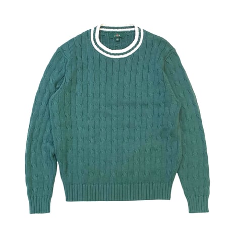 J.CREW COTTON CABLE KNIT size L